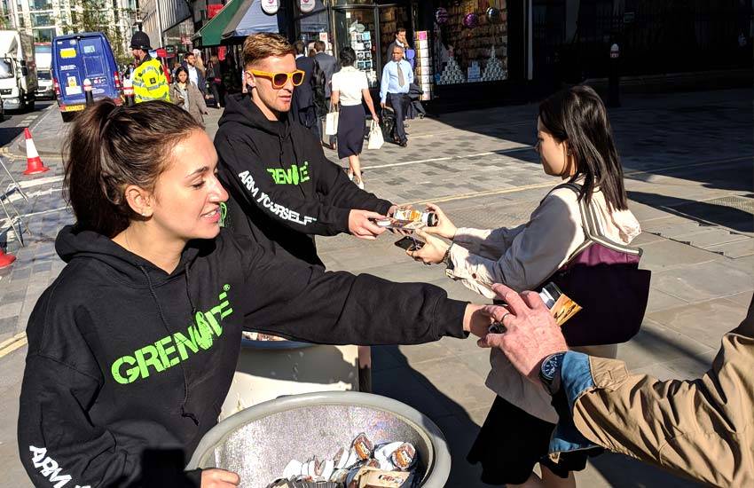 Grenade - Product Sampling, Promo Staff & Sampling bin Hire
