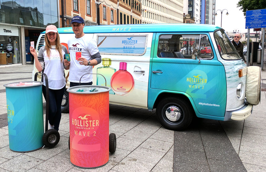Product sampling campaign for Hollister
