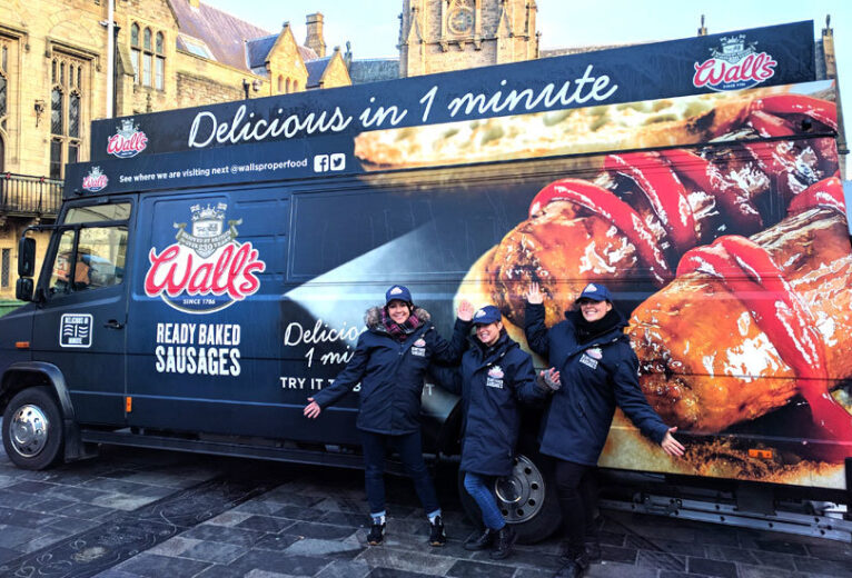 Custom sampling truck for Wall's sausages