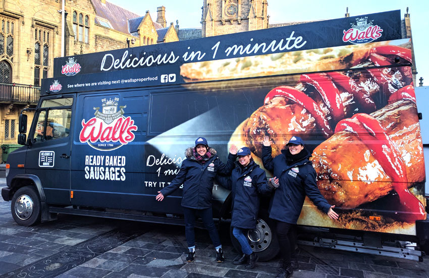 Custom sampling truck for Wall's sausages