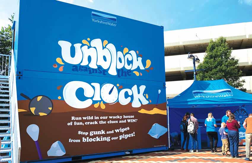 iMP experiential agency shipping container brand activation for Yorkshire Water