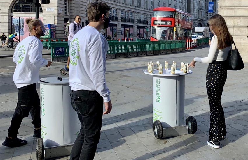 Socially distanced consumer sampling