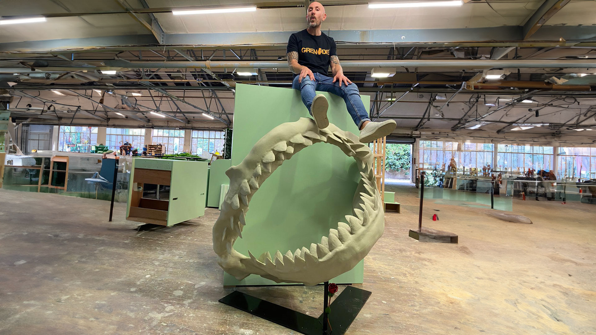 Huge shark jaw custom asset build for Pravha beer