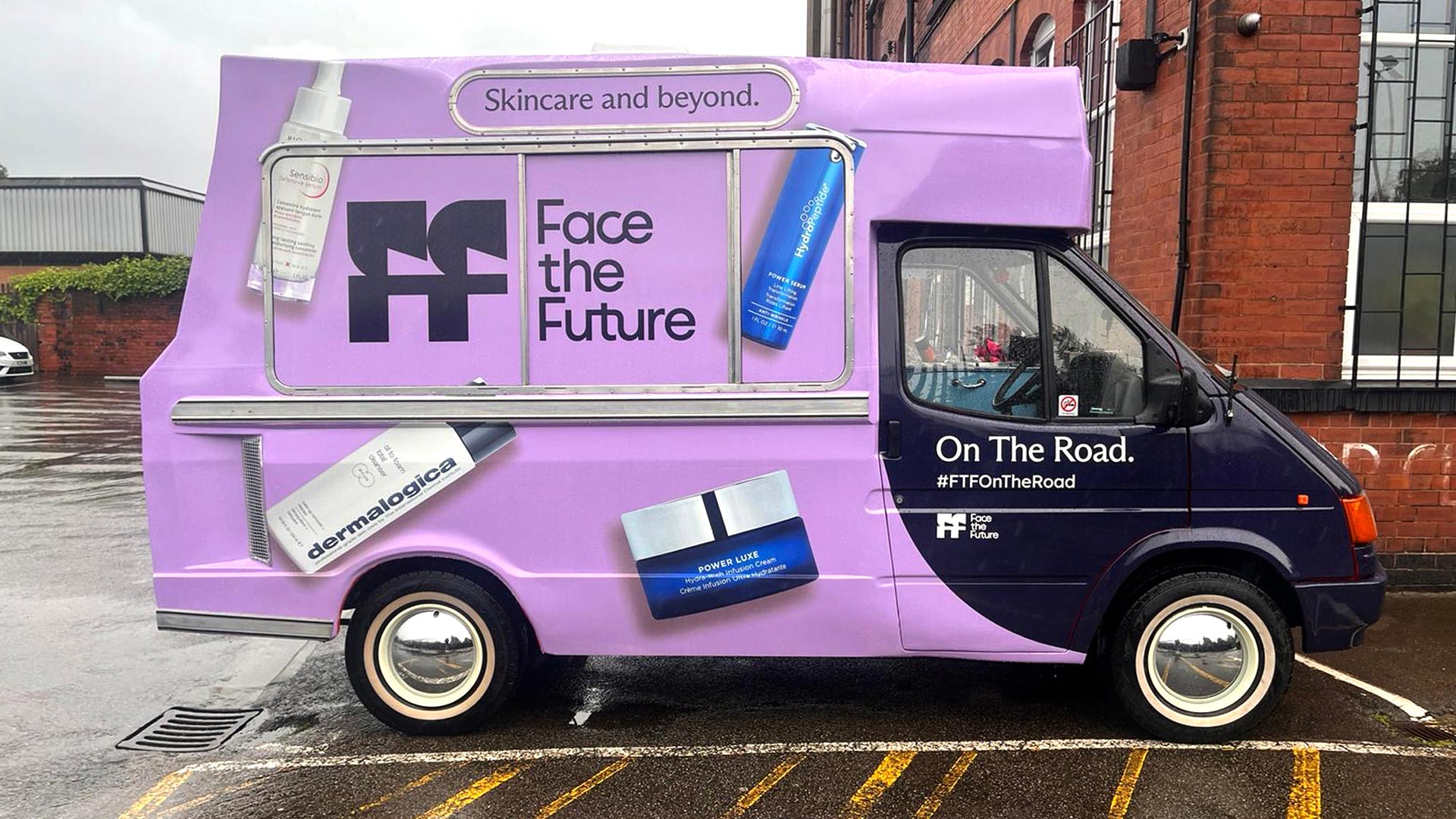 Promo vehicle hire for Face The Future beauty products.