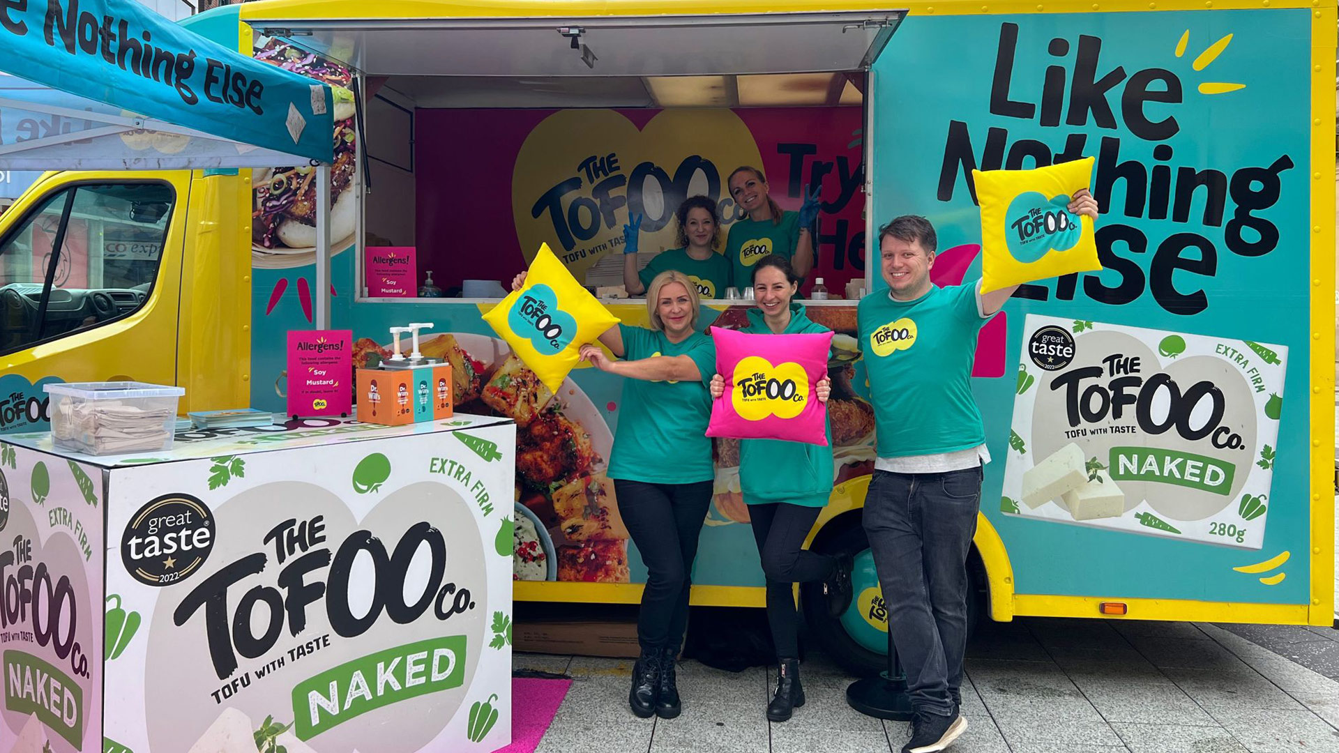 Tofoo food sampling staff.