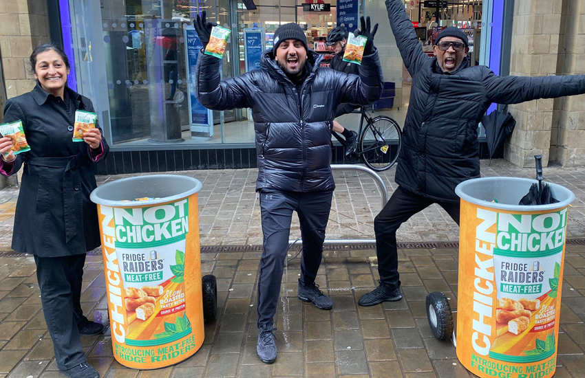 Meat-free product sampling for Fridge Raiders