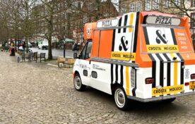 Converted ice cream van