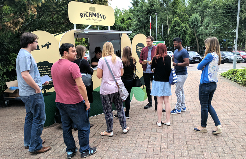Sampling at Tesco HQ Welwyn Garden City