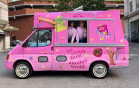 Eco-friendly ice cream van