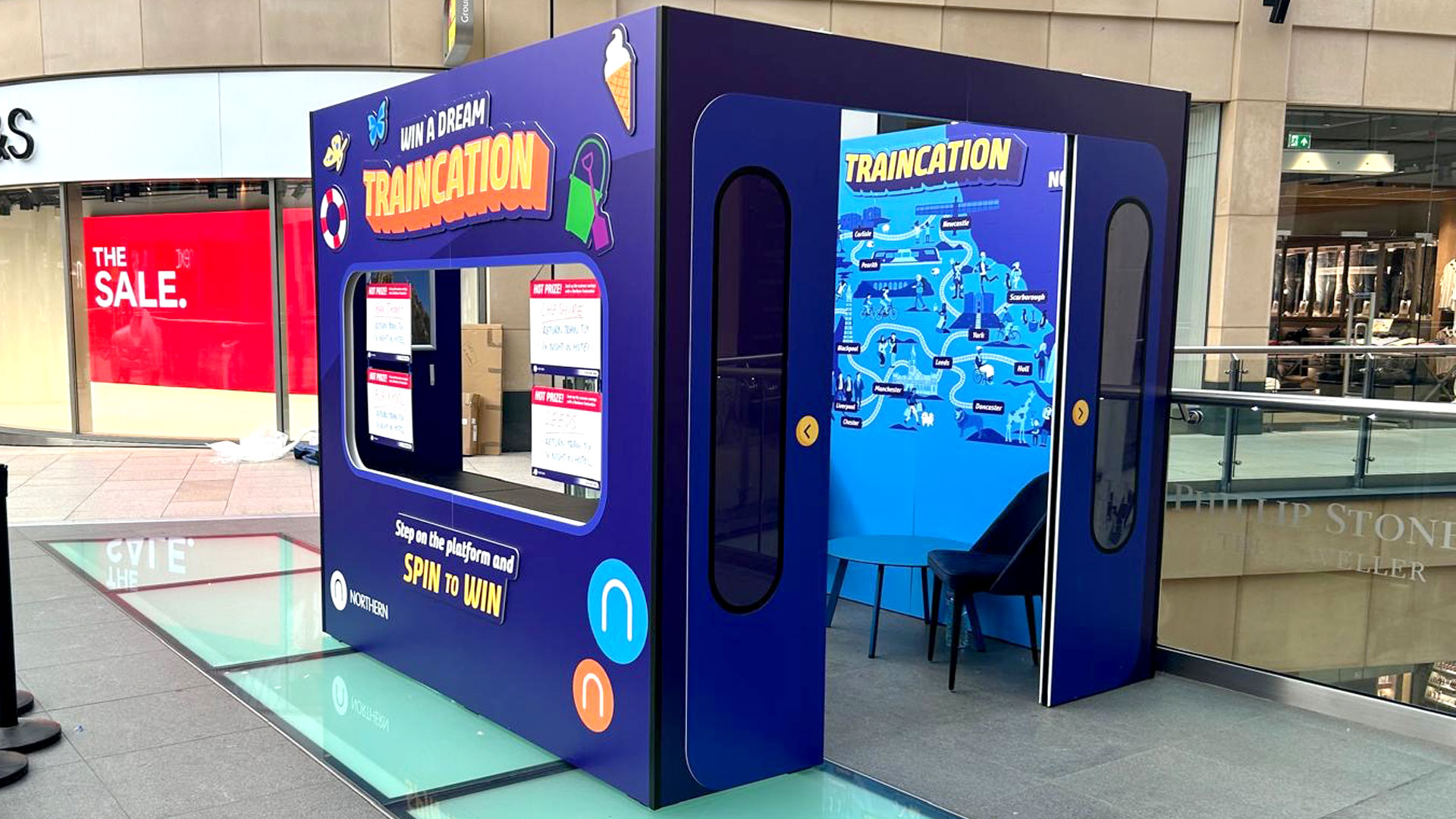 Traincation experiential installation for Northern Rail