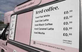 Grind iced coffee sampling menu