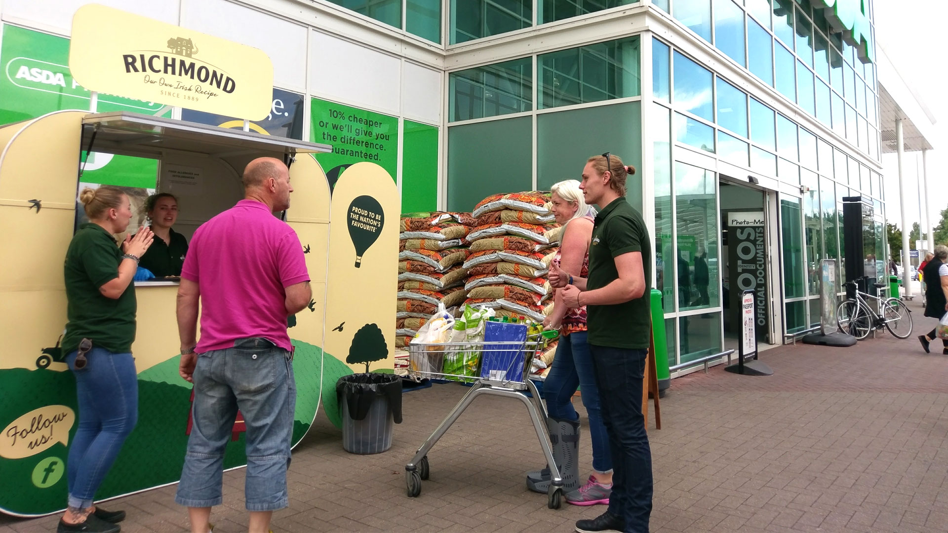 Sampling at Asda supermarke