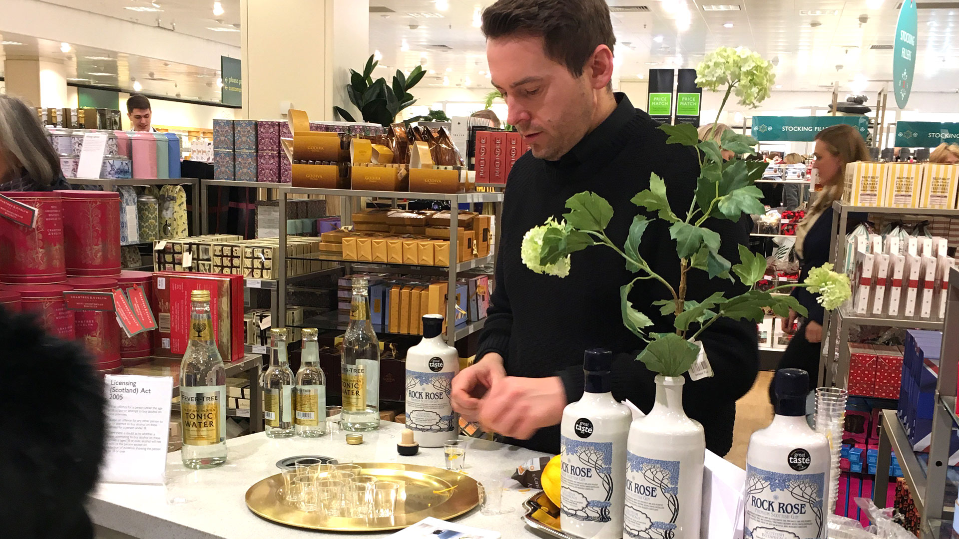 Gin sampling John Lewis