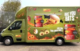 Spooky halloween food truck wrap for Lee Kum Lee