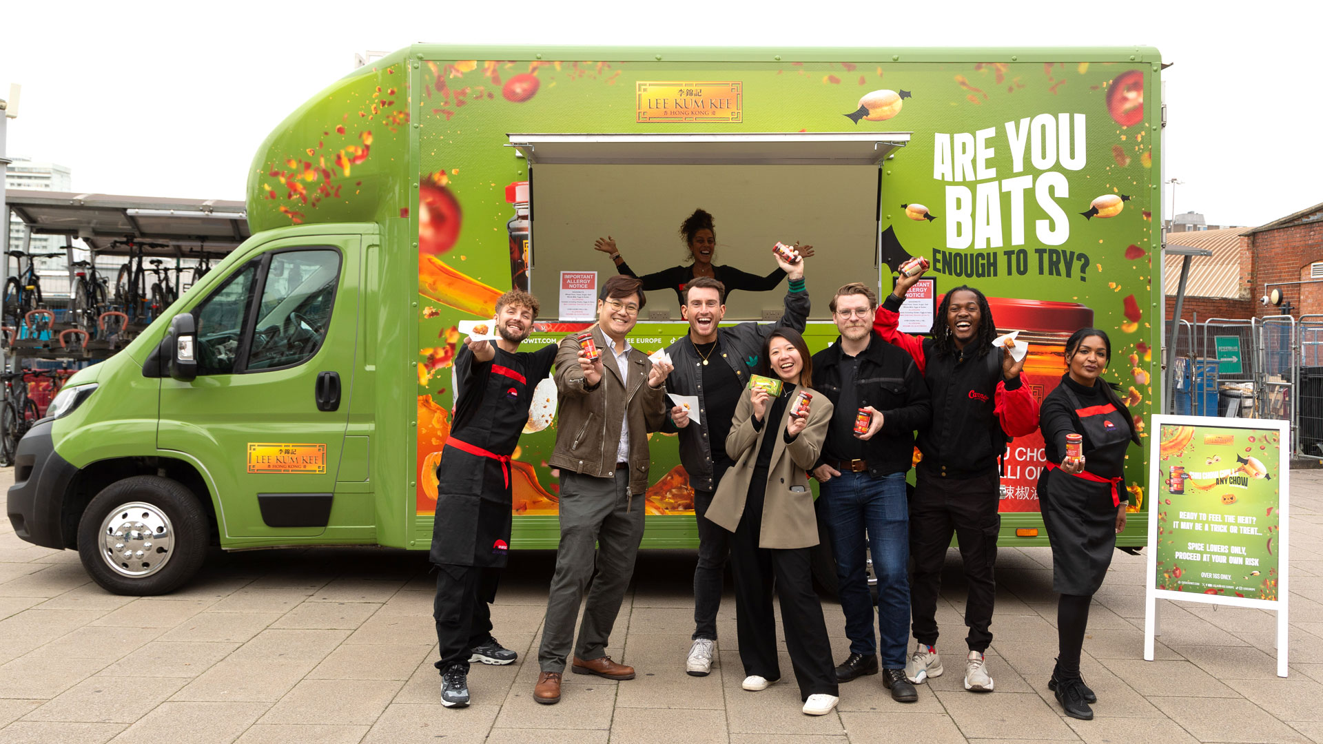 Lee Kum Kee sampling Clapham Junction.