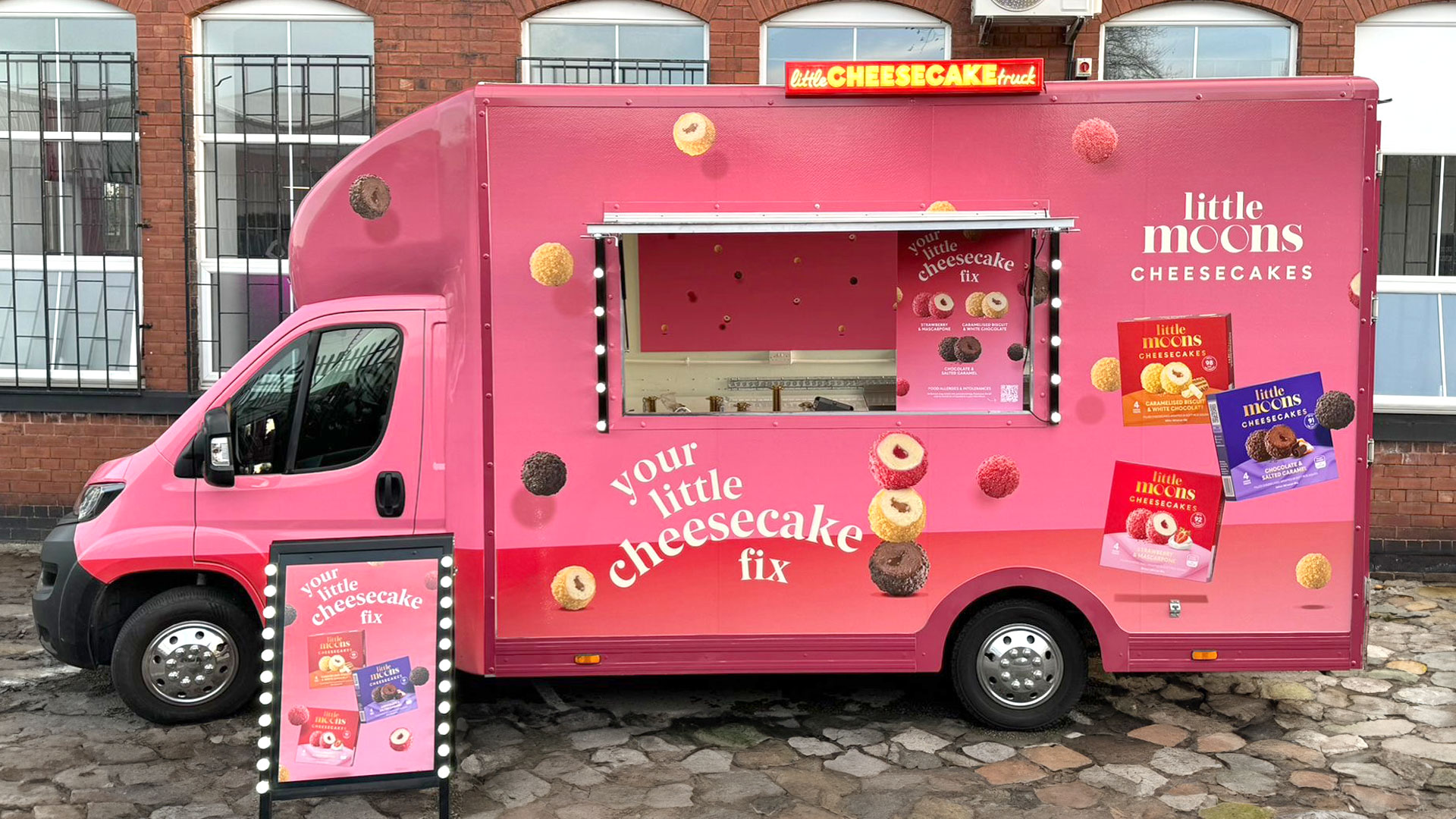 Little Moons mochi branded sampling truck
