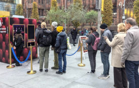 People queing at brand activation event for Fentimans