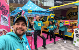 Sampling staff at festivals