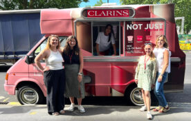 Clarins ice cream van