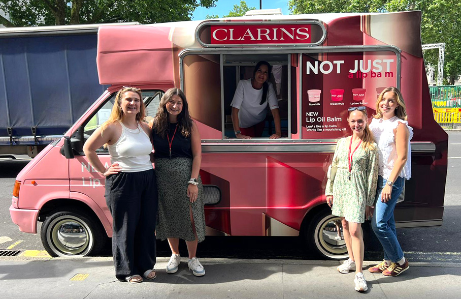 Clarins ice cream van