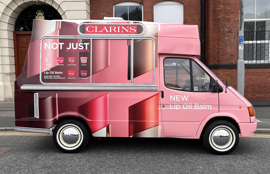 Clarins promo van