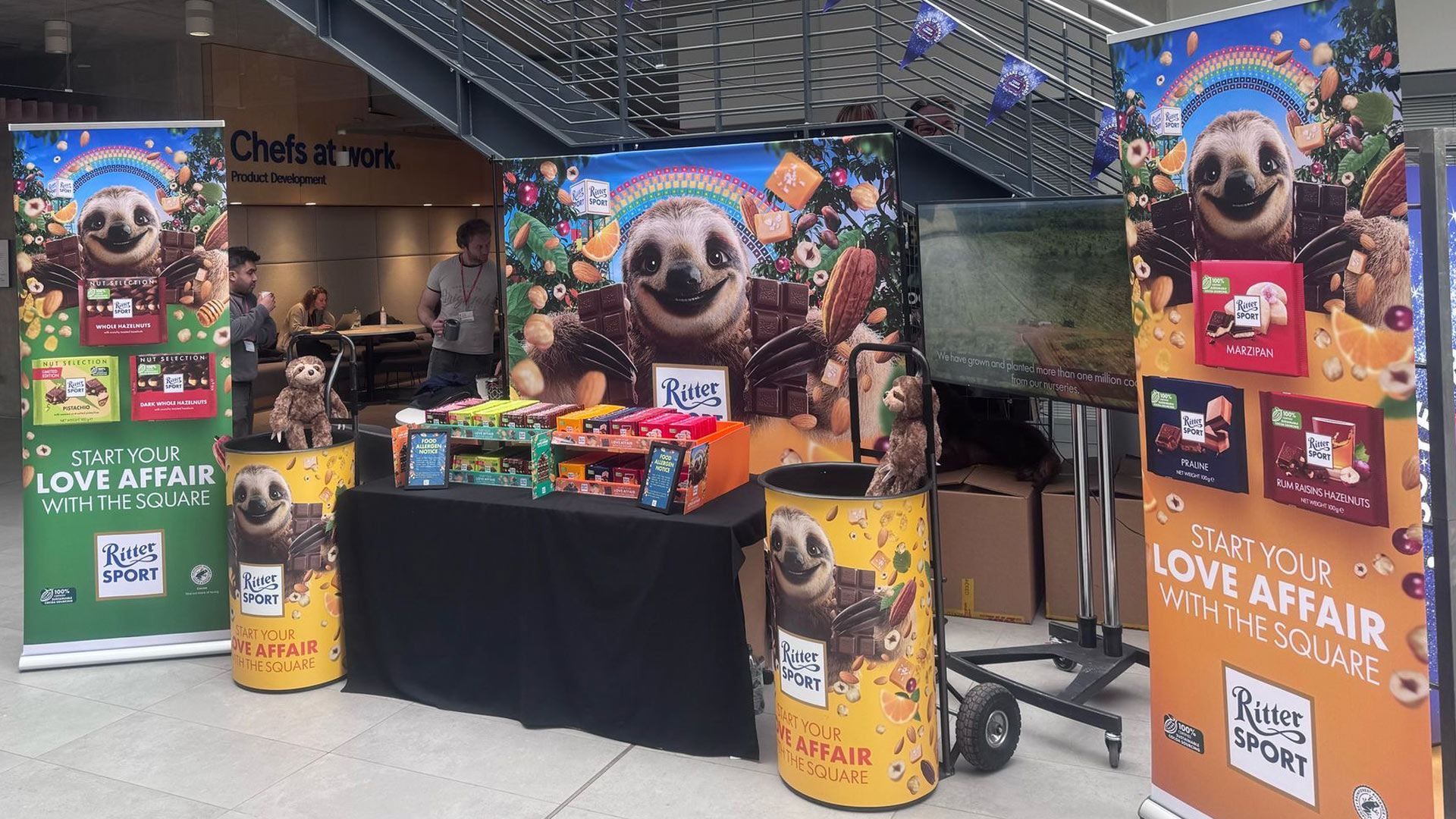Sampling and events at Tesco HQ