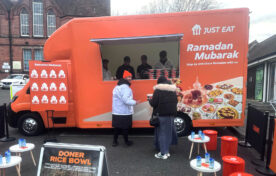 Just Eat sampling van for Ramadan