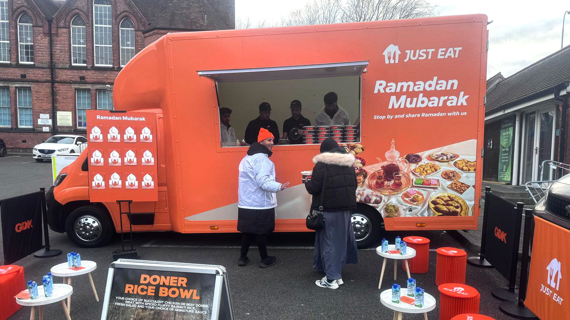 Just Eat sampling van for Ramadan