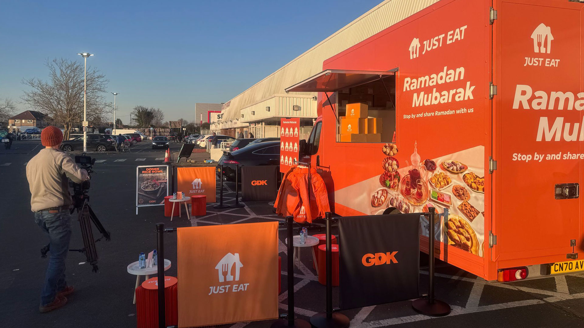 Promotional sampling vehicle for Just Eat