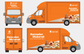 Artwork template for Just Eat promo van