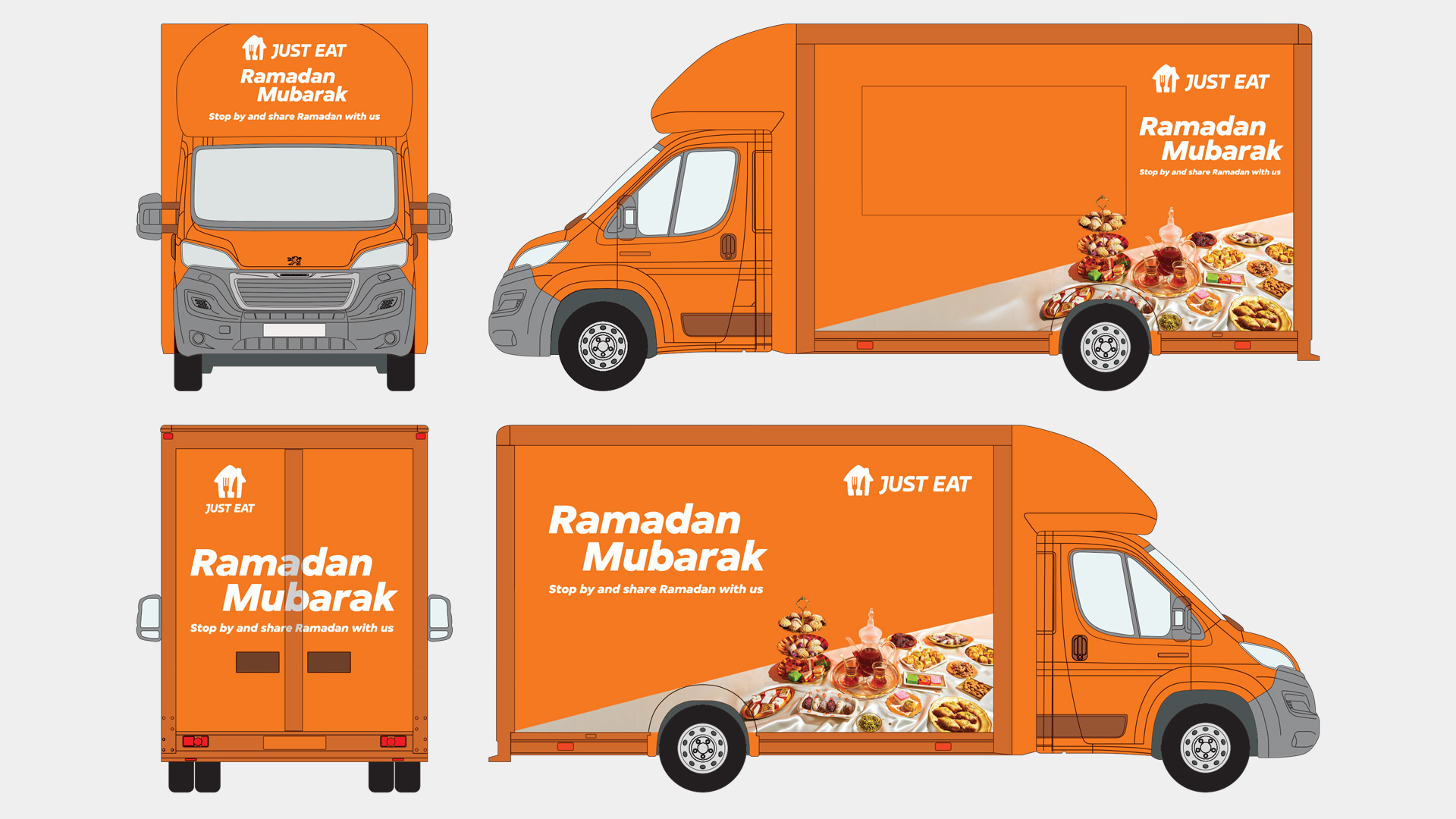 Artwork template for Just Eat promo van