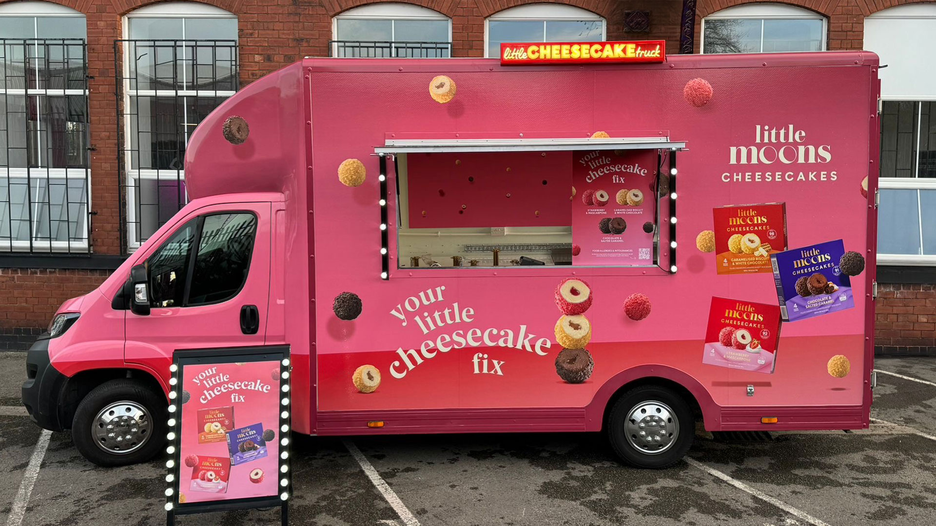 Little Moons Cheesecake promo van