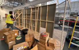 Event stand build for Snuggledown at Olympia