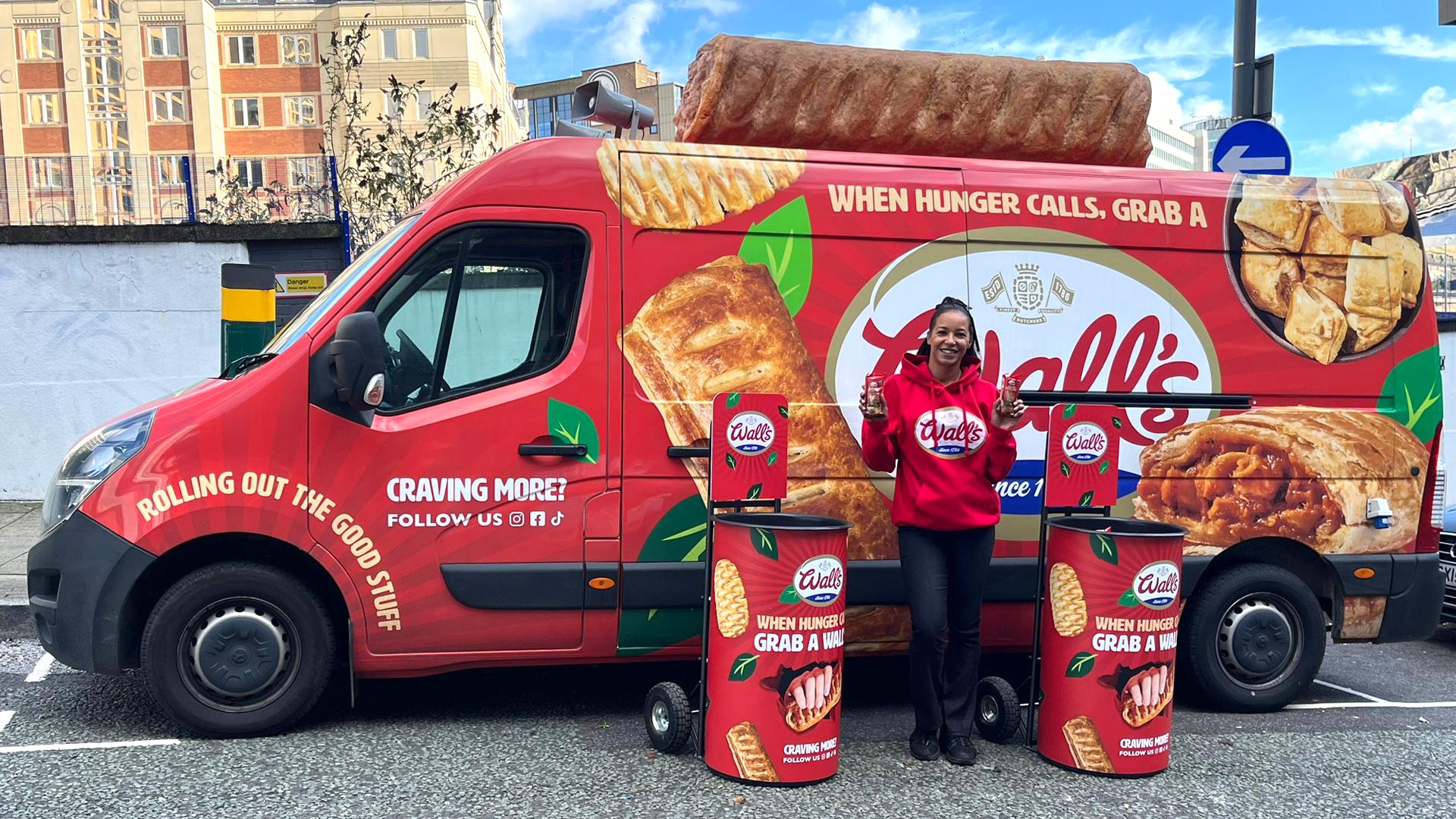 Wall's Sausage Roll sampling van.