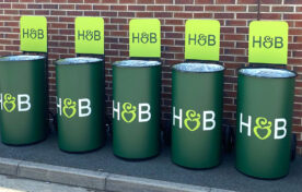 Holland & Barrett custom branded sampling bins