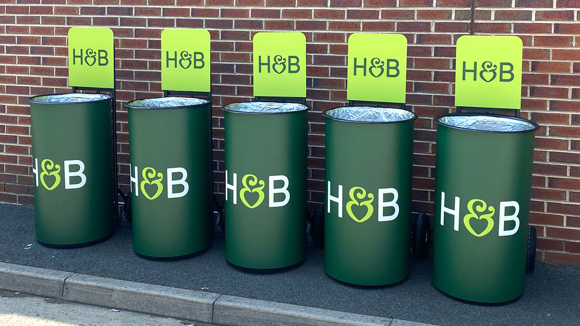 Holland & Barrett custom branded sampling bins
