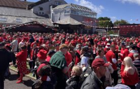 Liverpool FC crowds at The Sandon in Liverpool