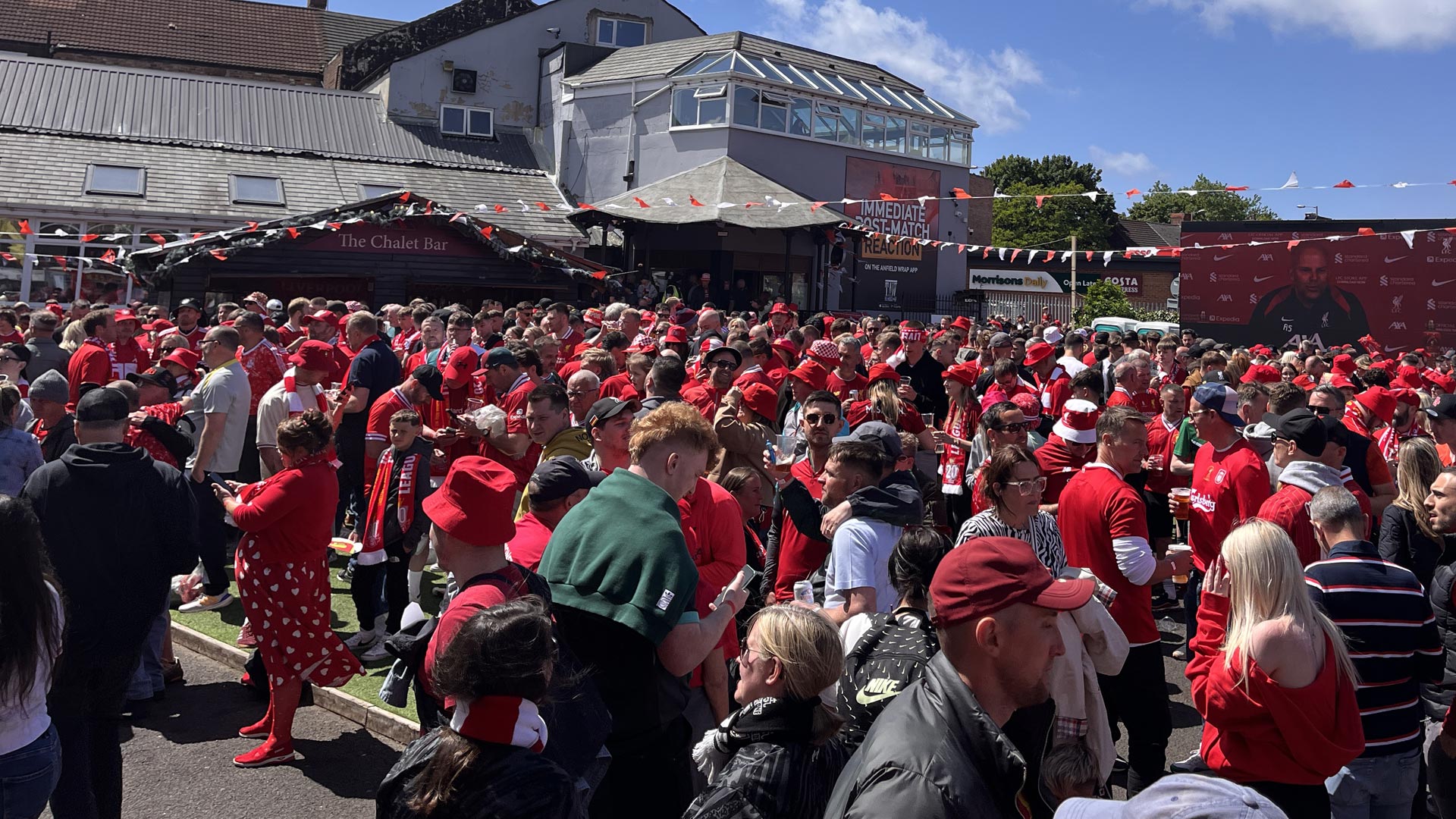 Liverpool FC crowds at The Sandon in Liverpool