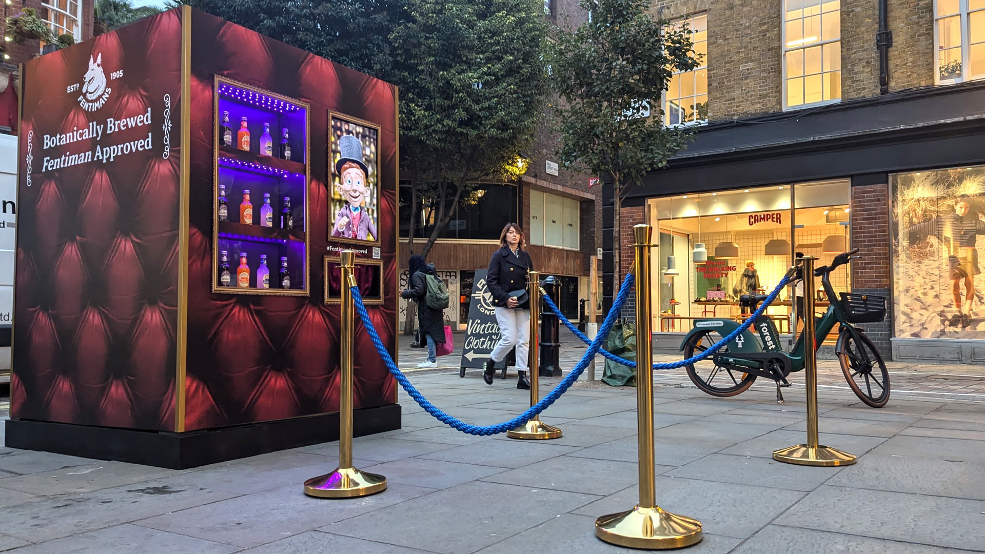 Mock vending machine designed for Fentimans brand activation event