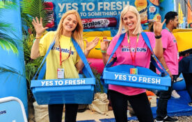 iMP ambassador team delivering product sampling and brand engagement at Barcode Festival