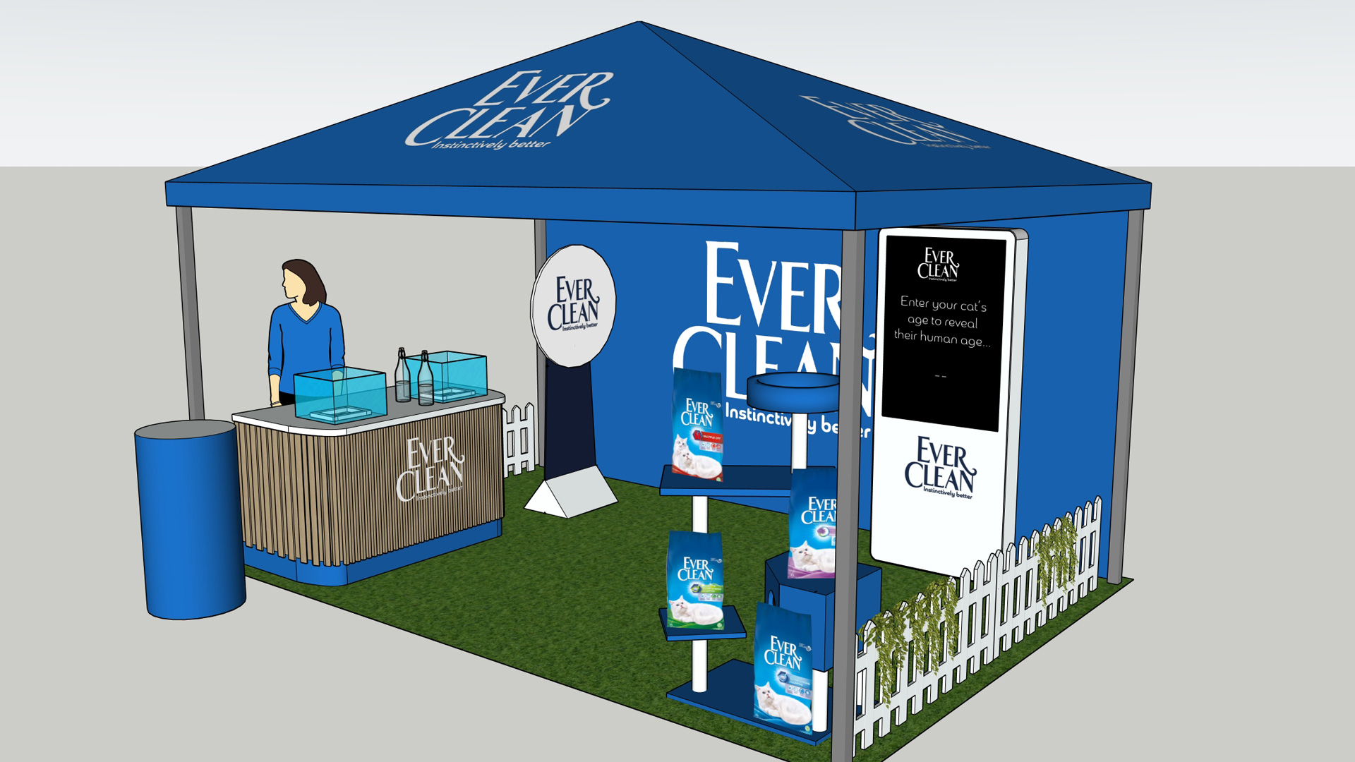 FMCG stand design for outdoor exhibition for Ever Clean