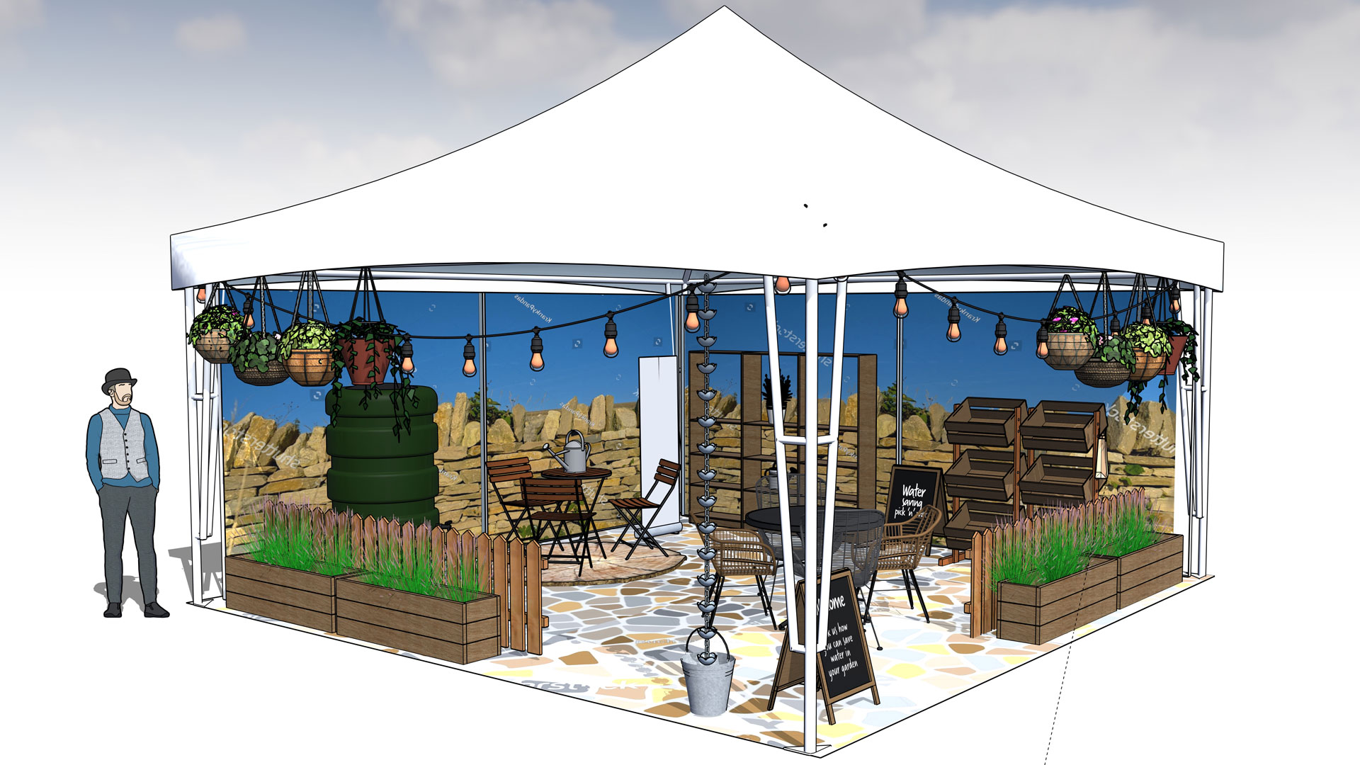 RHS Flower Show exhibition stand design and build for Yorkshire Water
