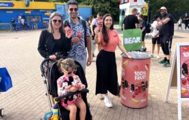 Family sampling at LEGOLAND for Bear Snacks