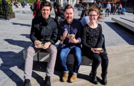 Sampling hot food to consumers in London