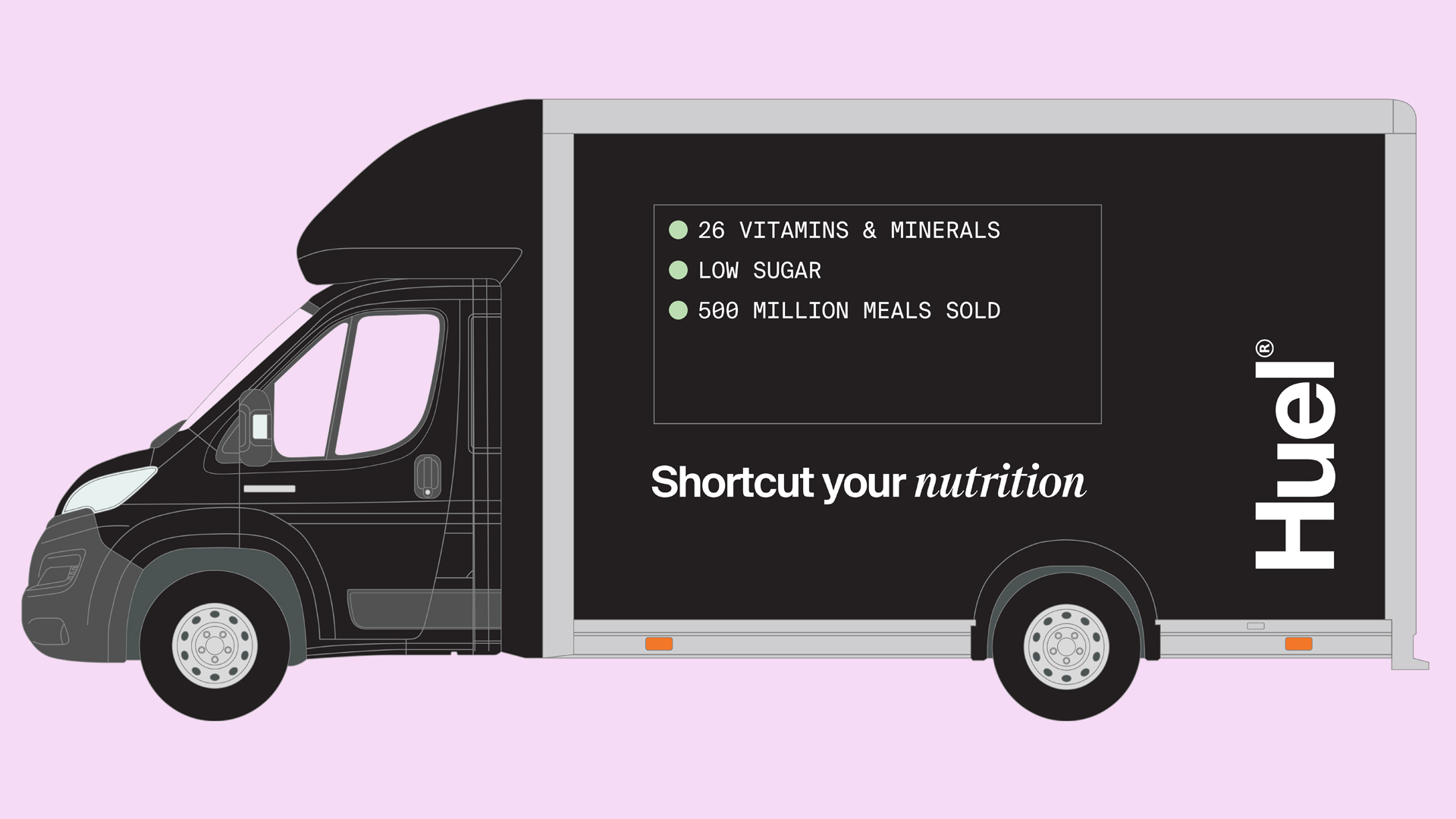 Huel promo van design before wrap