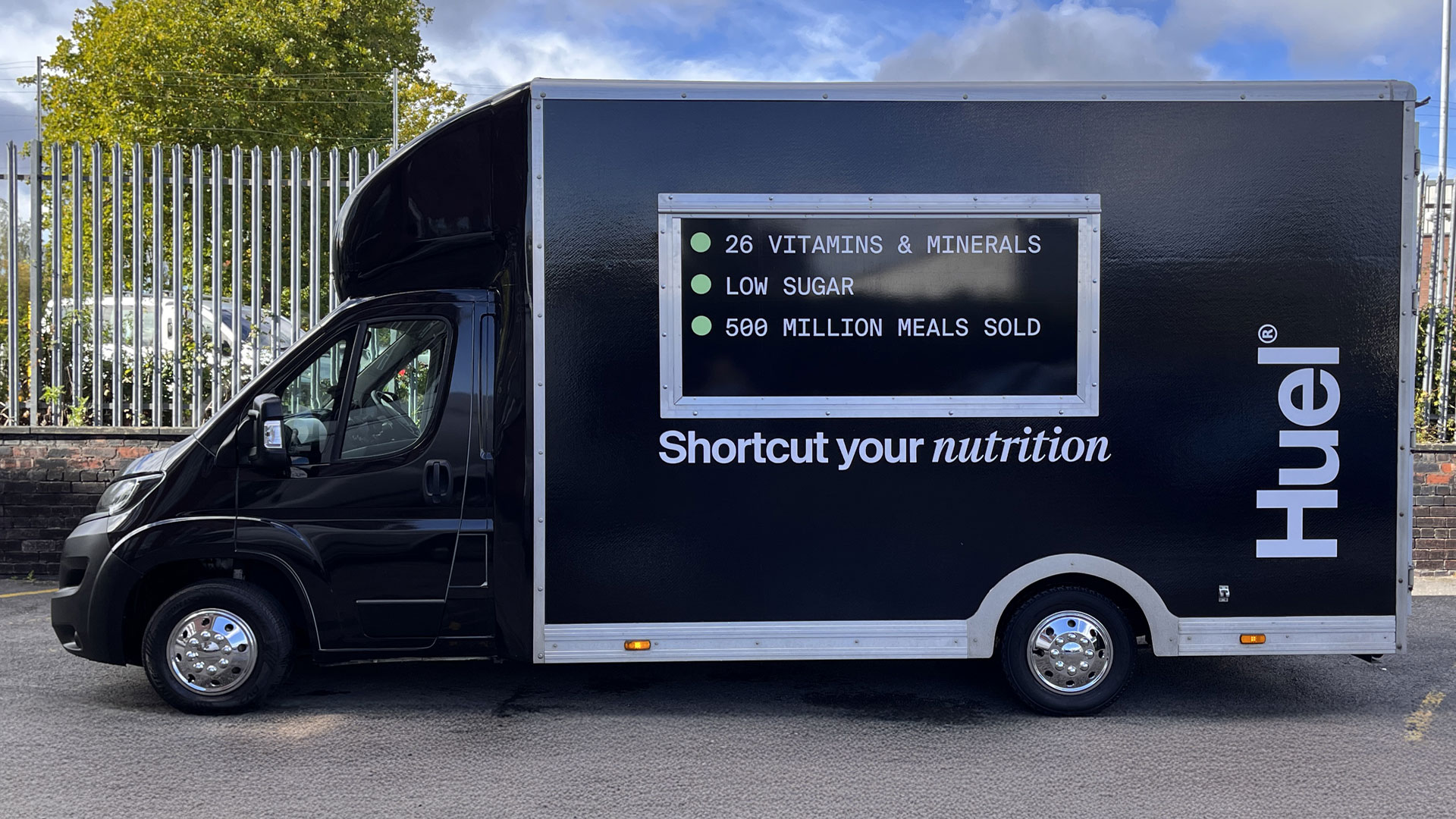 Huel sampling van created by iMP Experiential promo vehicles