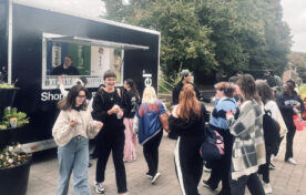 Sampling to students on the Huel nationwide tour