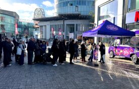 Product sampling set up in Birmingham for The Jelly Bean Factory