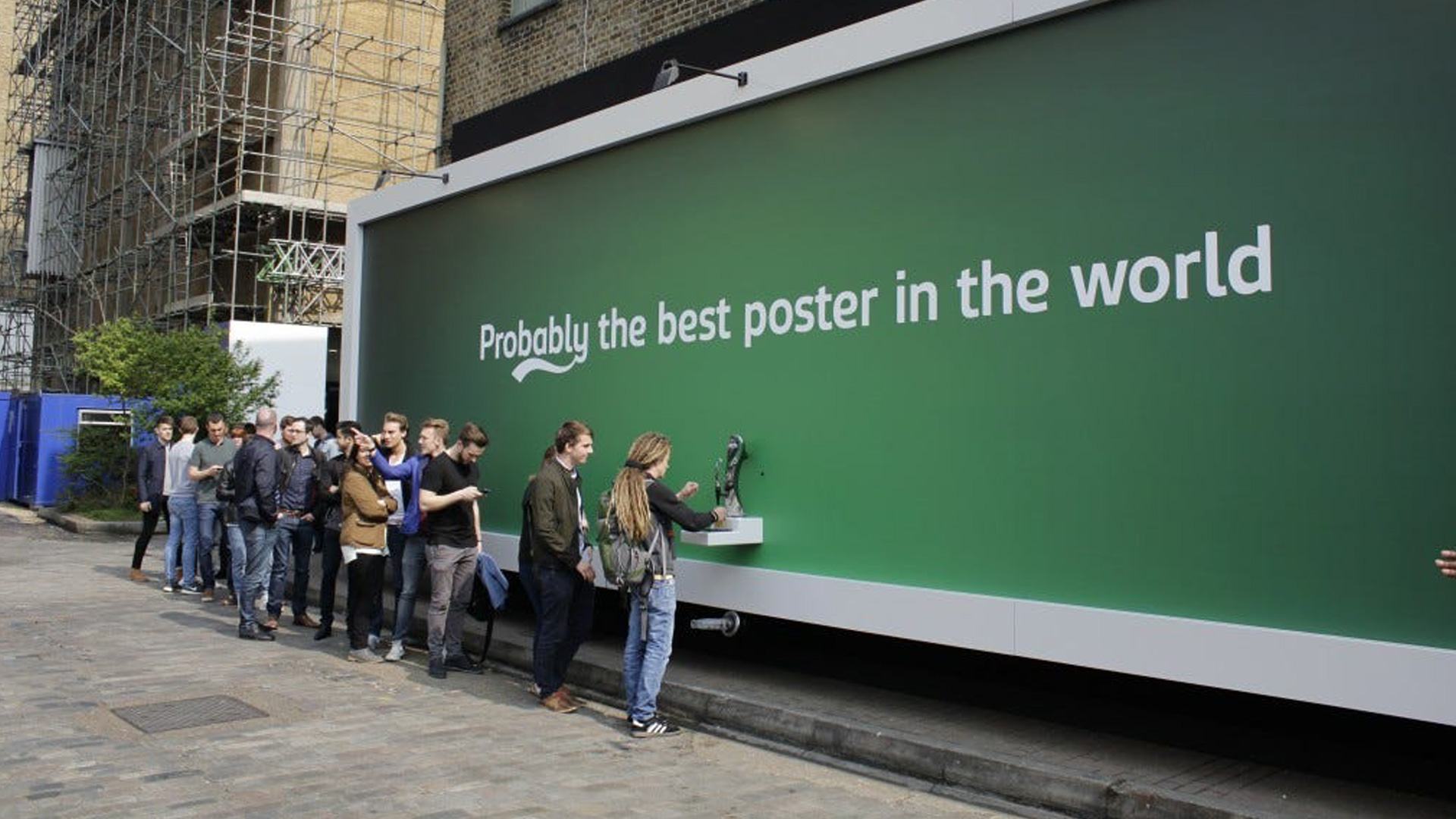 Carlsberg Probably The Best Poster In The World experiential stunt