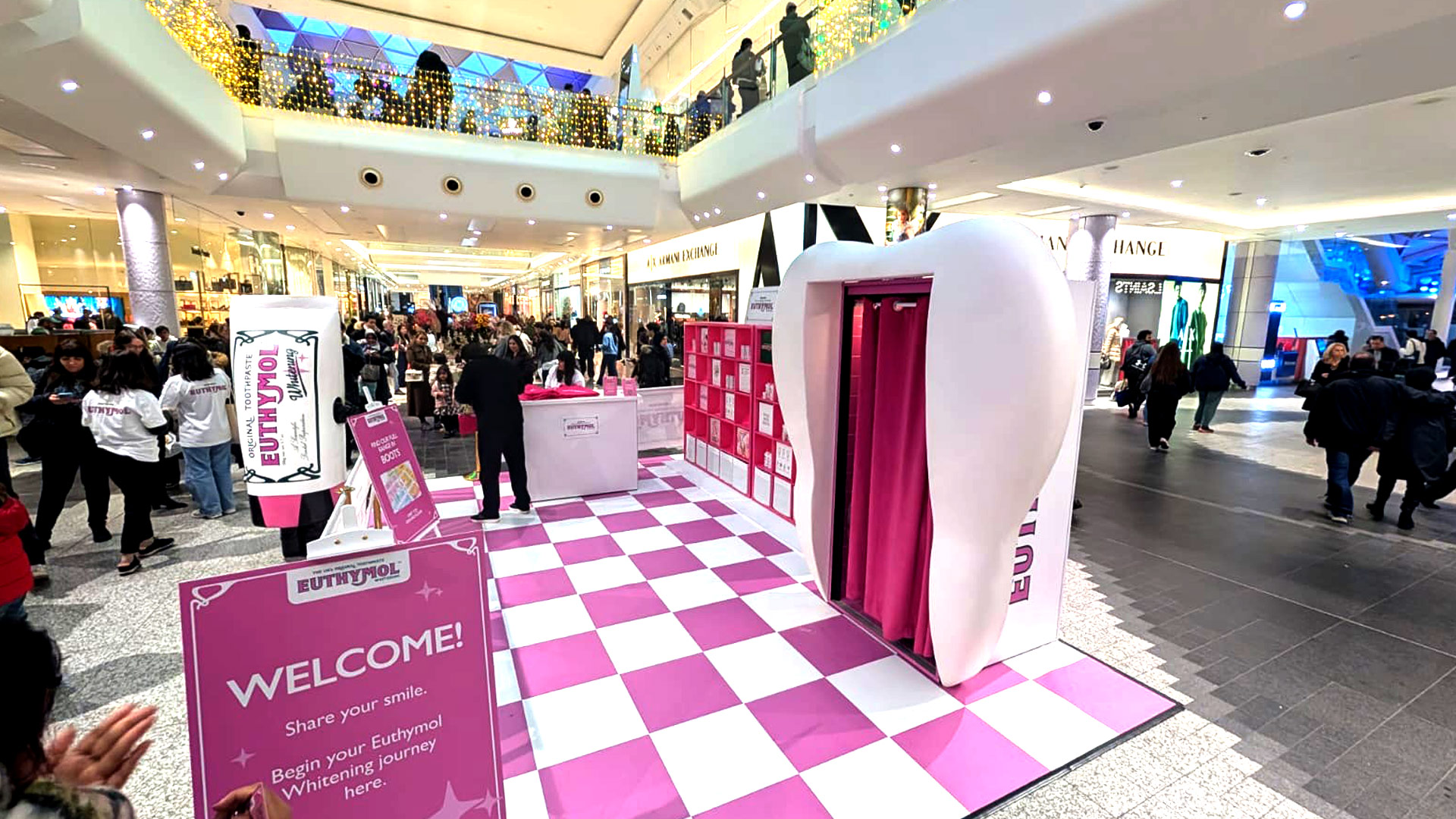 Layout for the Euthymol Toothpaste brand experience in London by iMP